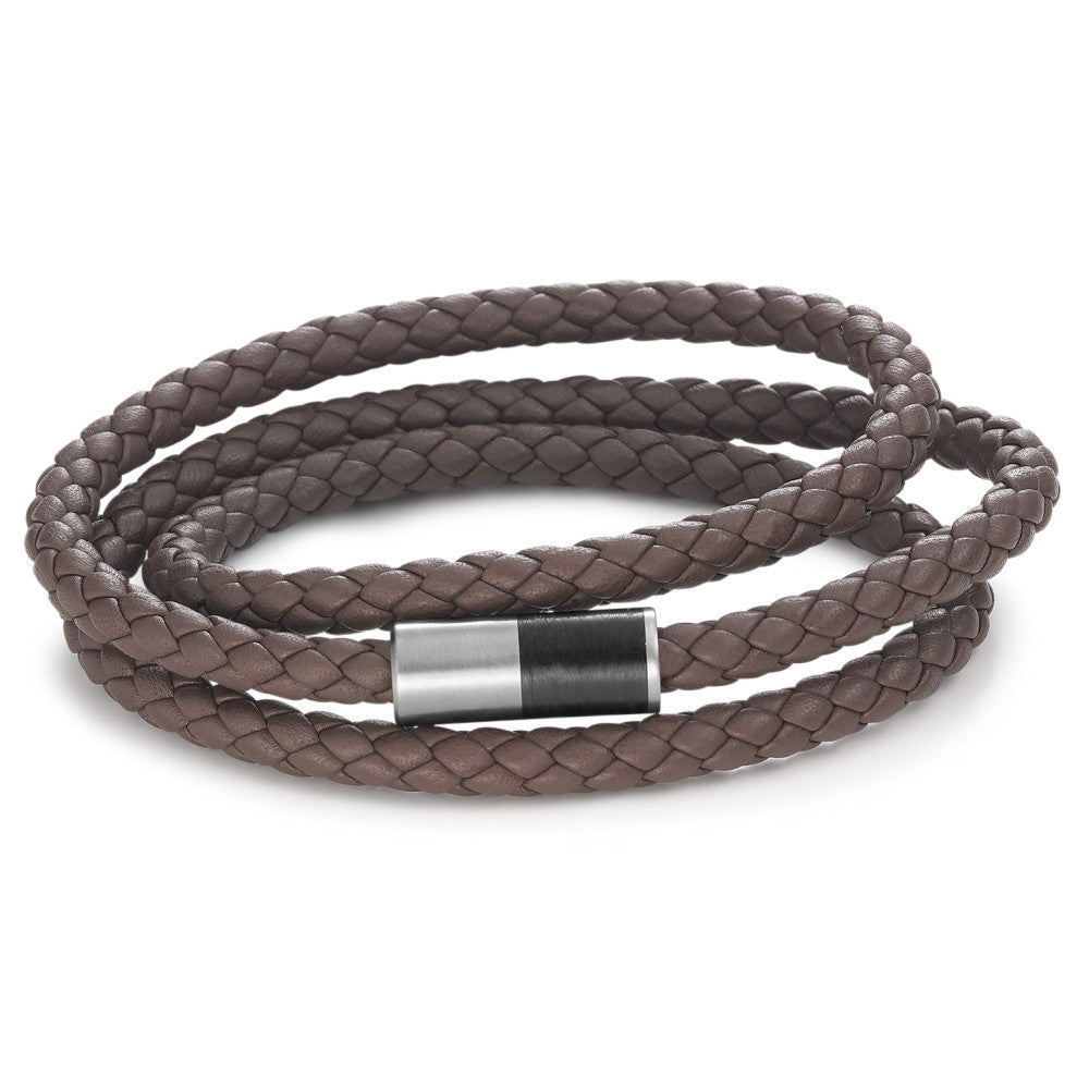 Bracelet Cuir, Titane, Carbone 21 cm Ø6 mm