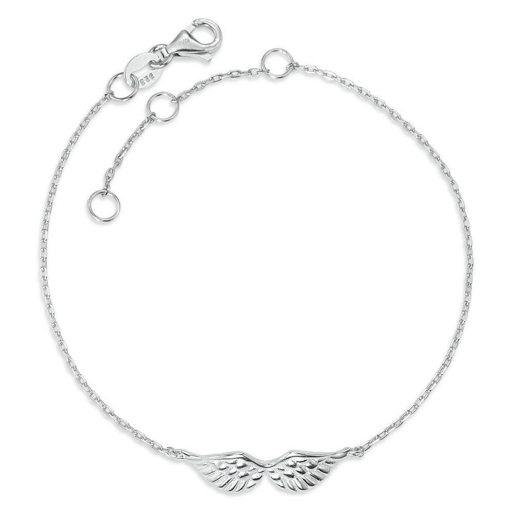 Bracelet Argent Rhodié Aile 16-19 cm