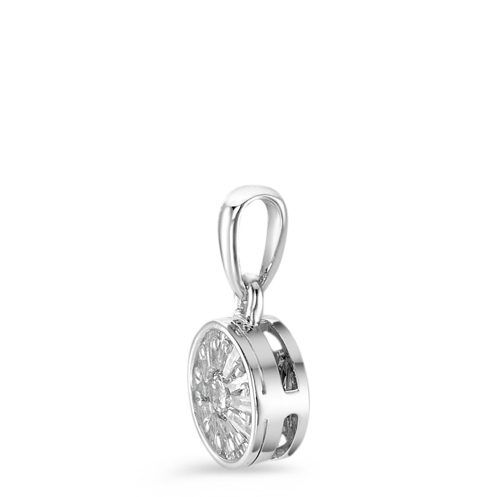 Pendentif Or blanc 18K Diamant 0.15 ct, 13 Pierres, w-si Ø6.5 mm