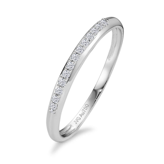 Bague d'éternité Or blanc 18K Diamant 0.08 ct, 13 Pierres, w-si