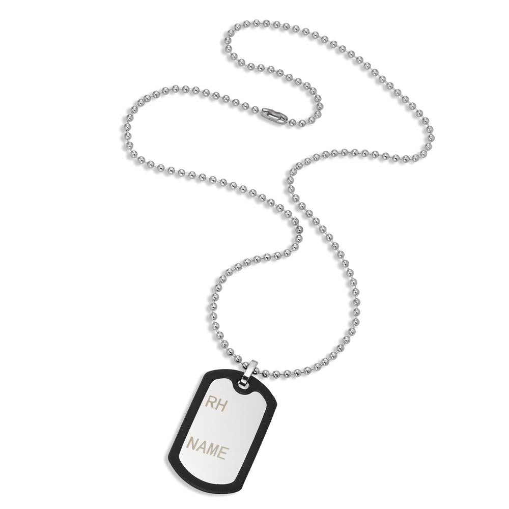 Chaînette avec pendentif Acier inoxydable, Caoutchouc 60 cm