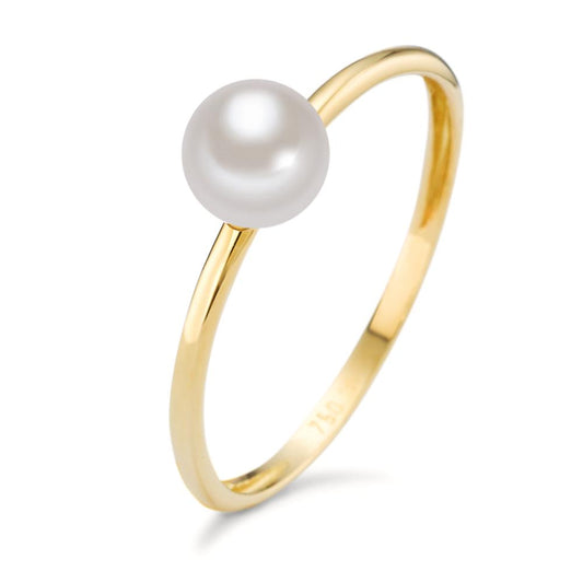 Bague Or jaune 18K perle d'eau douce