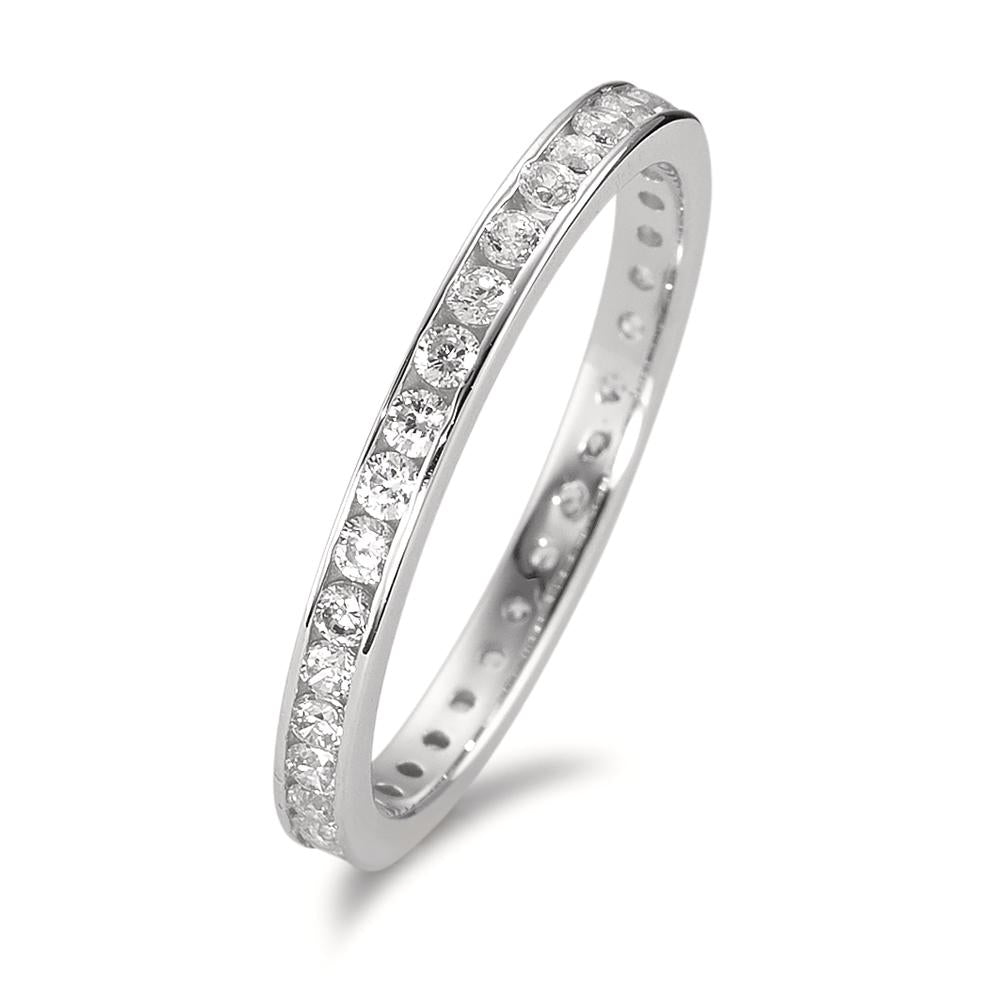 Bague d'éternité Or blanc 18K Zircone