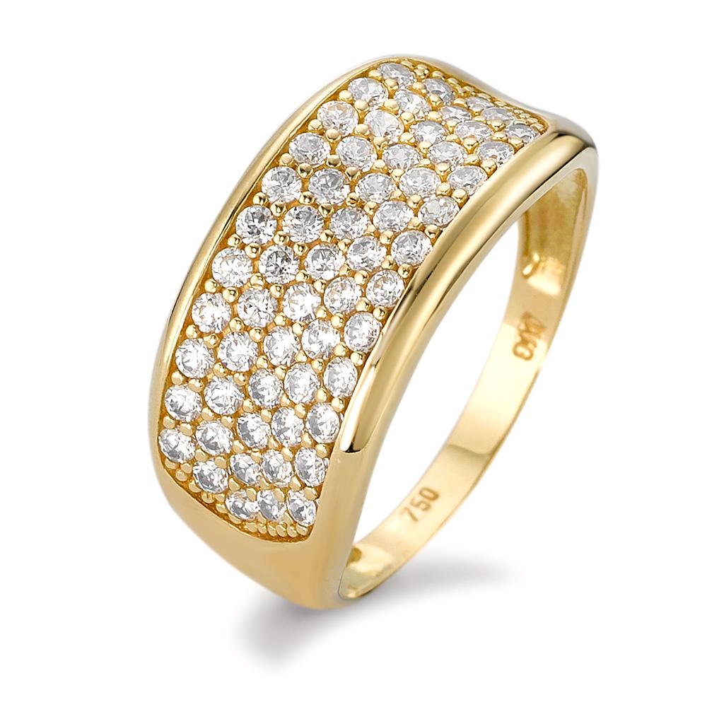 Bague Or jaune 18K Zircone