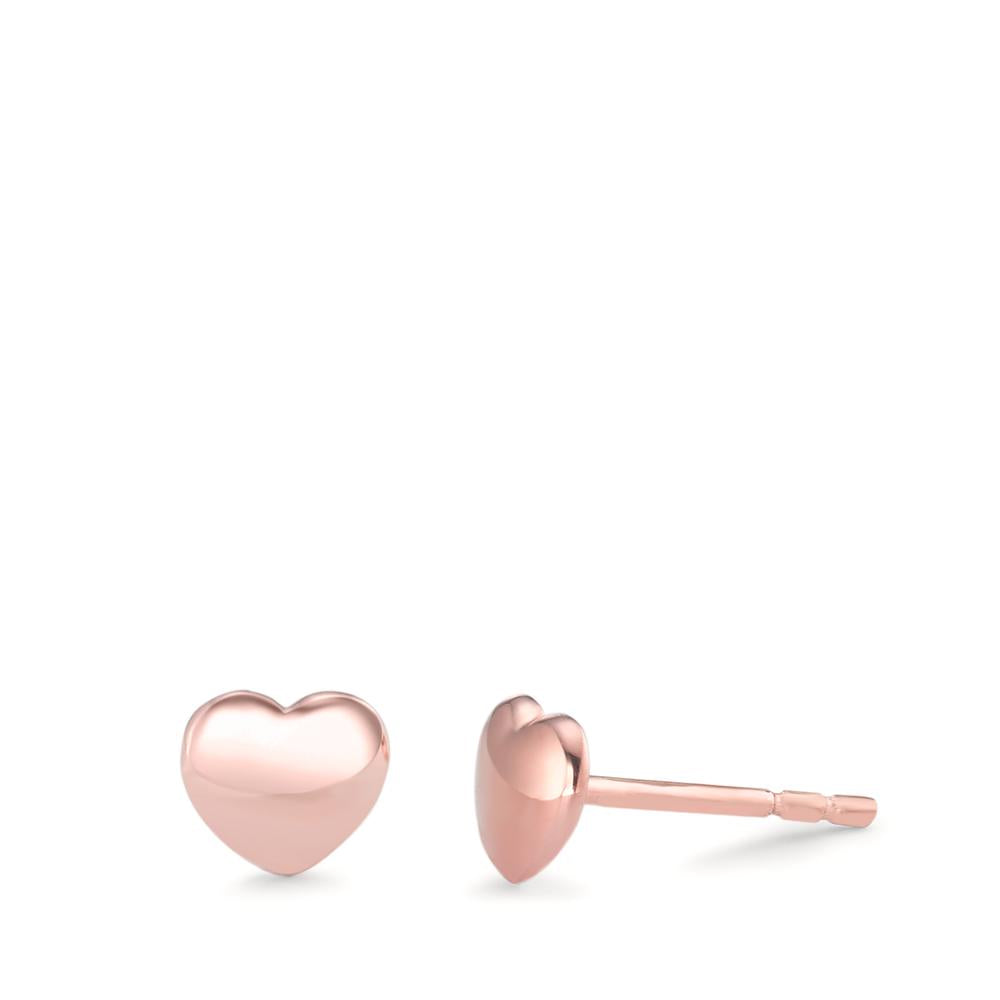 Clous d'oreilles Or rouge 18K Coeur Ø5 mm