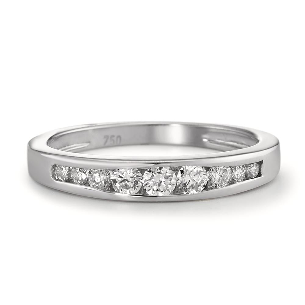 Bague d'éternité Or blanc 18K Diamant 0.18 ct, 9 Pierres, w-si