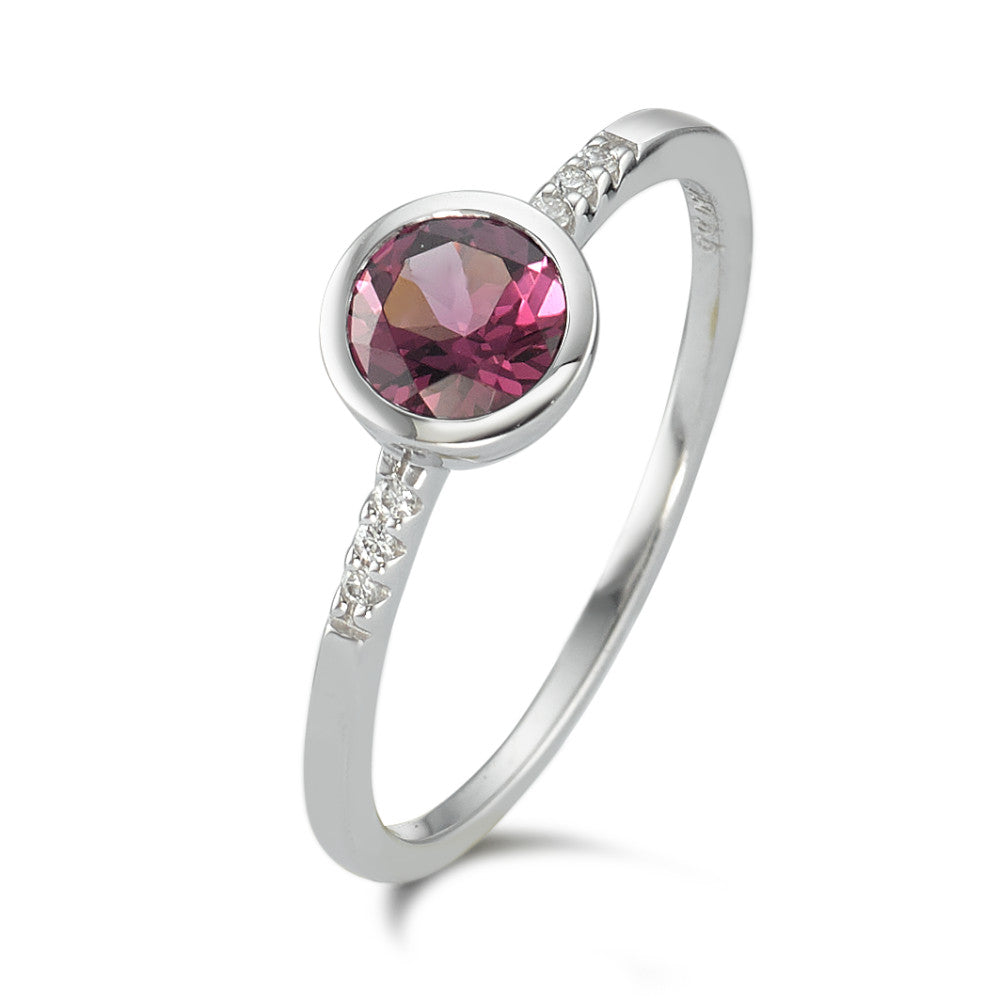 Bague Or blanc 18K Rhodolite 7 Pierres