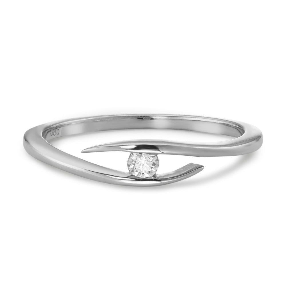 Bague Or blanc 14K Diamant 0.05 ct, w-si