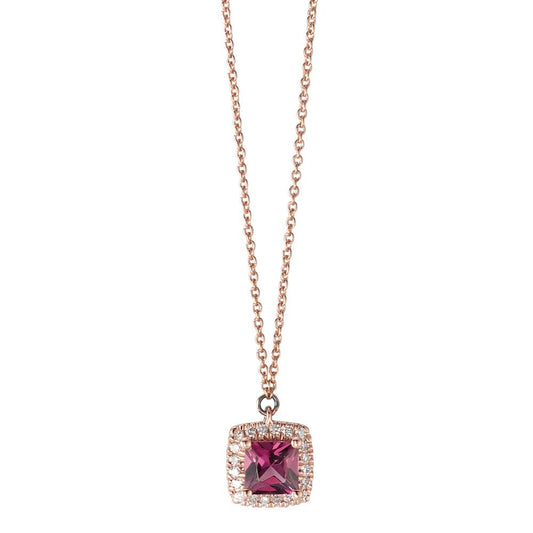 Collier Or rouge 14K Rhodolite 42 cm