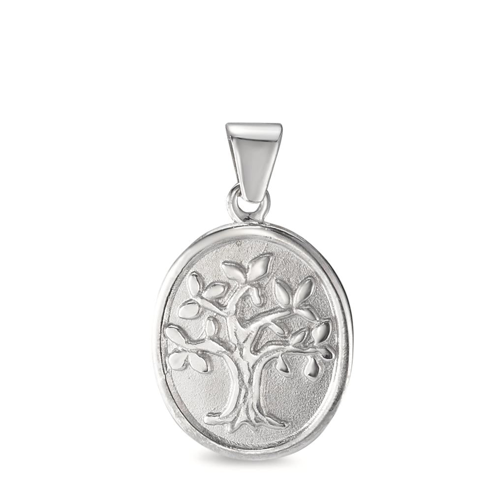 Pendentif avec gravure Argent Rhodié Arbre de la vie