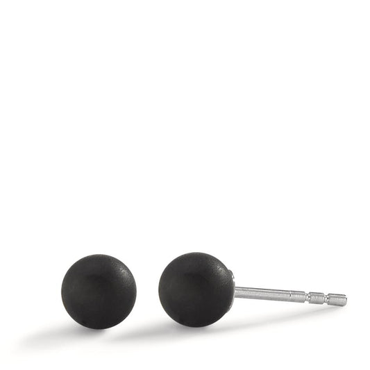 Clous d'oreilles Acier inoxydable, Carbone Ø6 mm