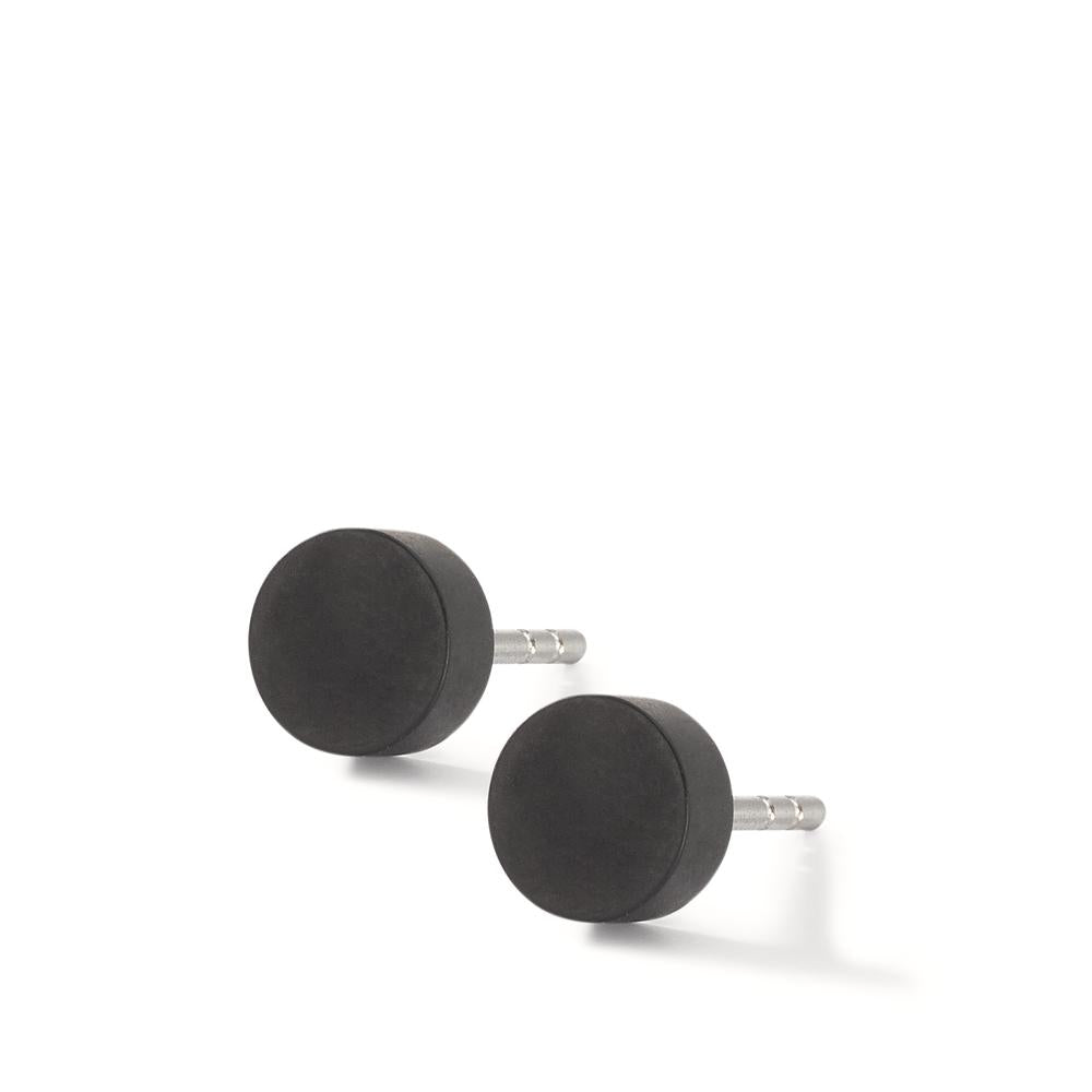 Clous d'oreilles Acier inoxydable, Carbone Ø6 mm