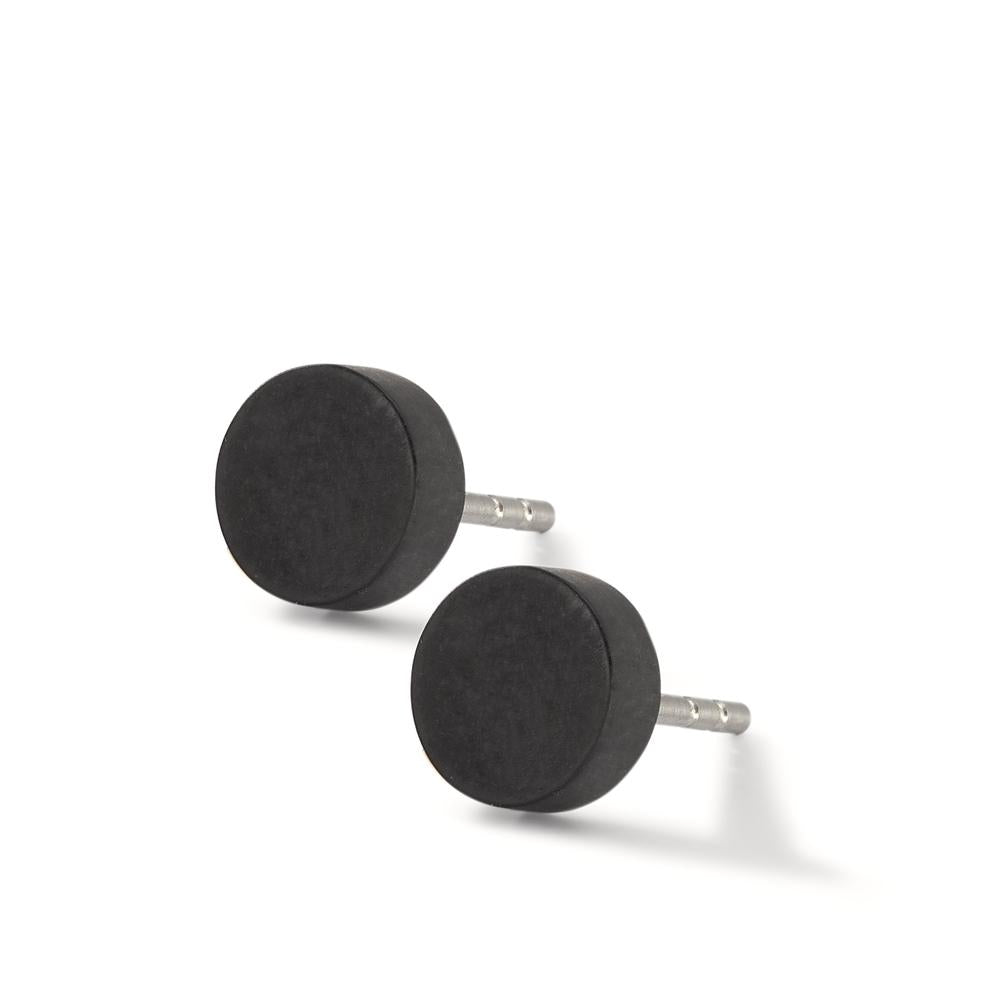 Clous d'oreilles Acier inoxydable, Carbone Ø7 mm