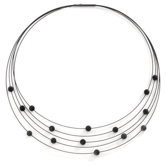 Collier Acier inoxydable, Carbone 45 cm