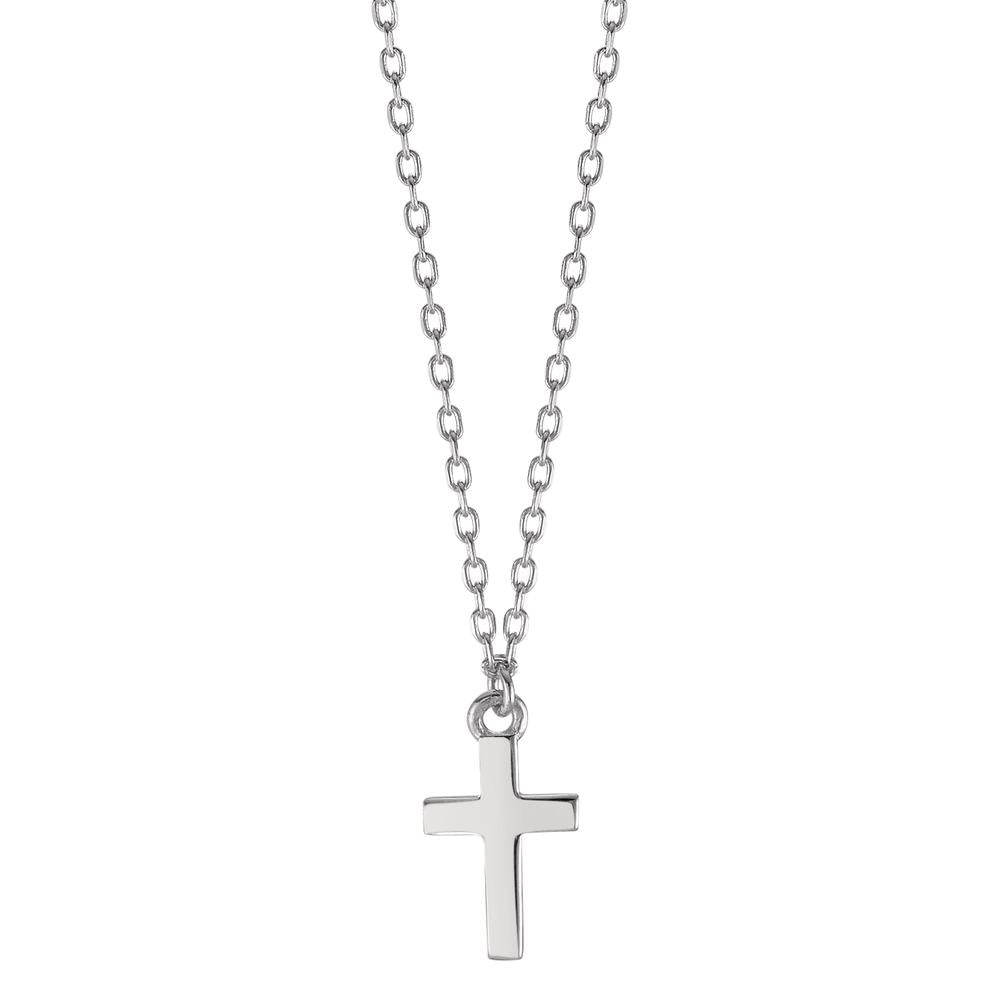 Collier Argent Rhodié Croix 40-43 cm