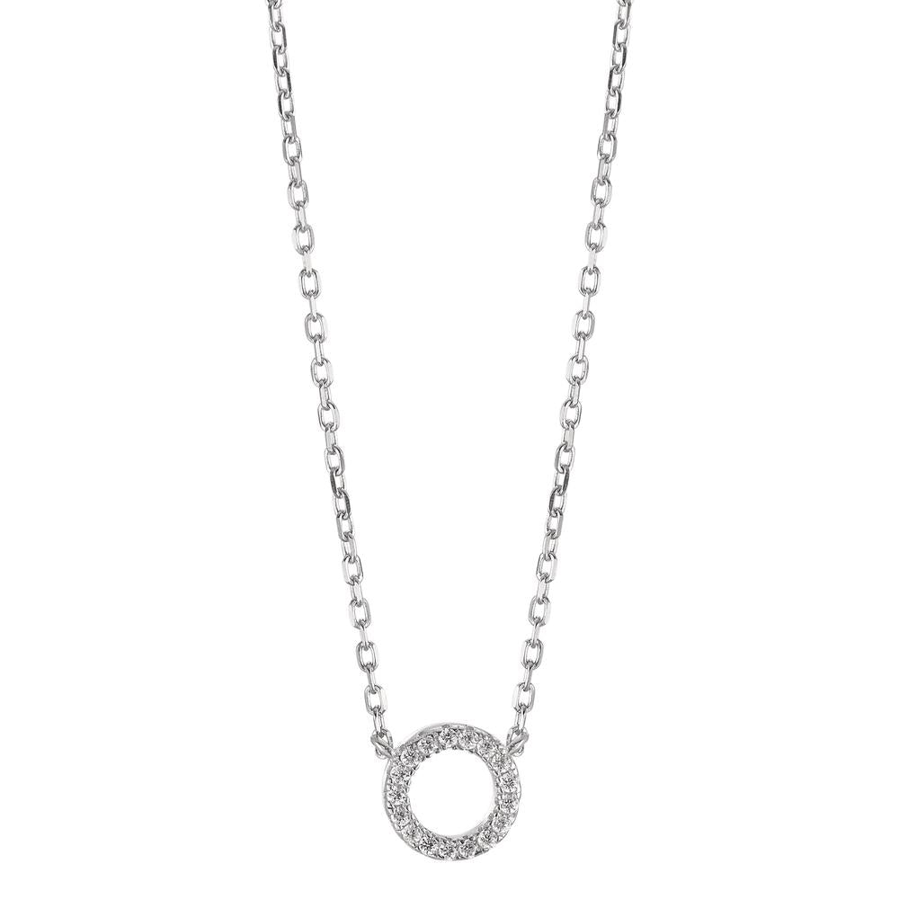 Collier Argent Zircone Rhodié 40-45 cm