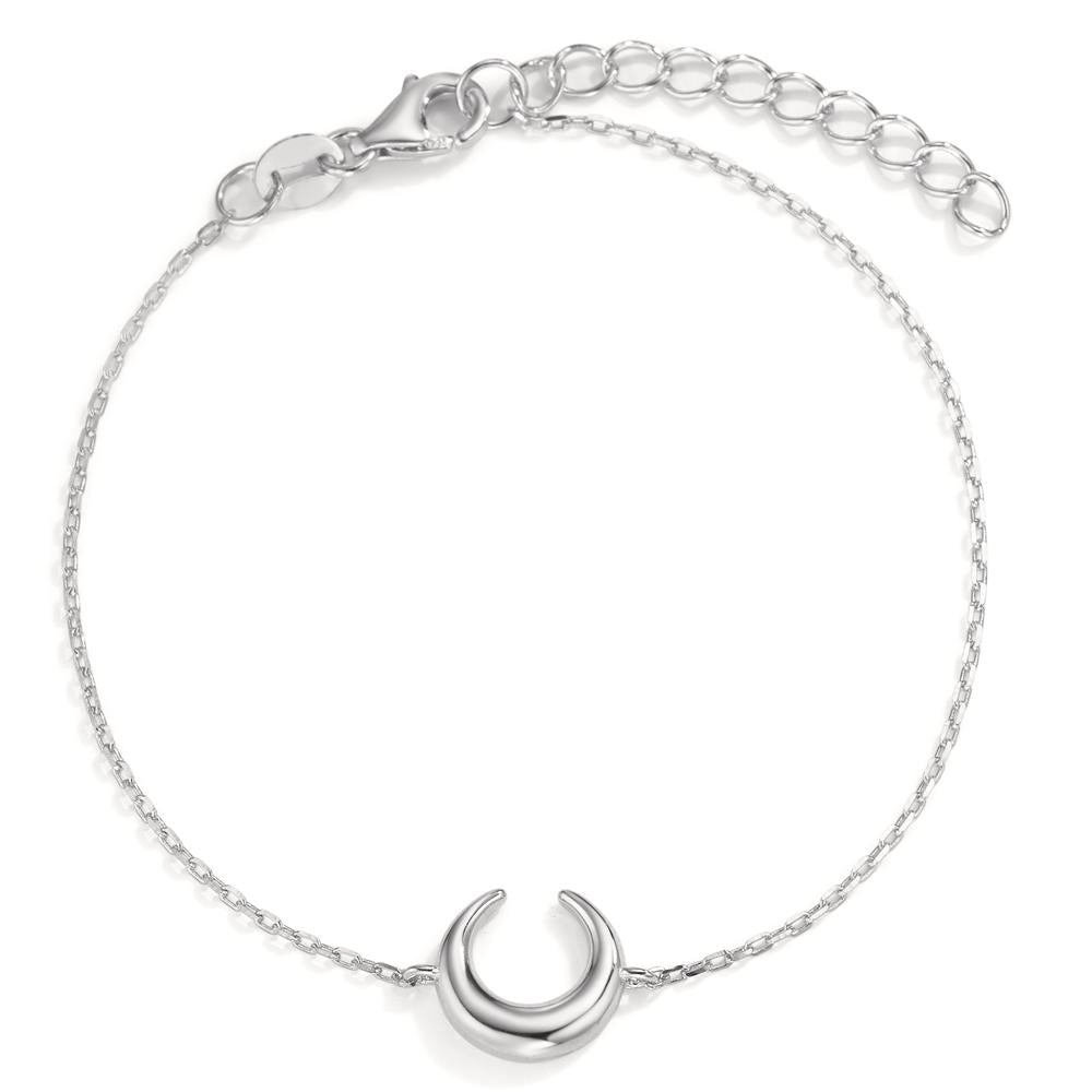 Bracelet Argent Rhodié Lune 16-19 cm