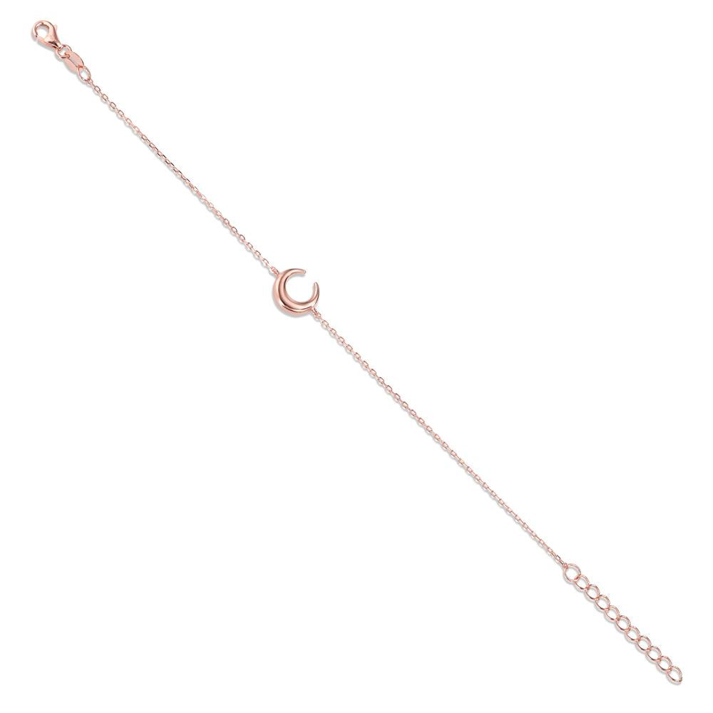 Bracelet Argent rosé Plaqué or Lune 16-19 cm