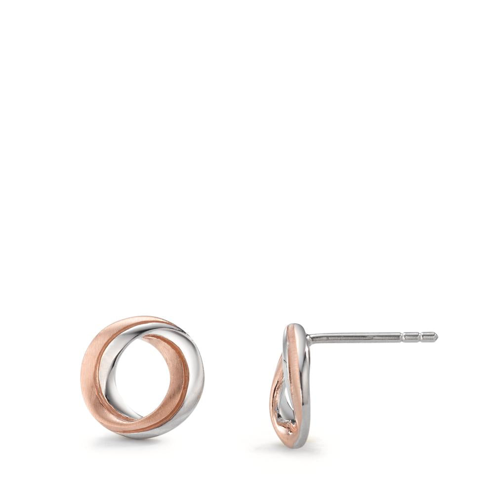 Clous d'oreilles Argent rosé Bicolore Ø10.5 mm