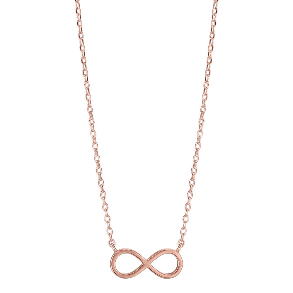 Collier Argent rosé Plaqué or Infini 39-44 cm