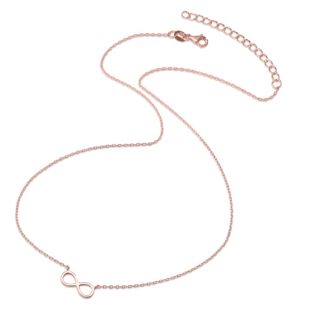 Collier Argent rosé Plaqué or Infini 39-44 cm