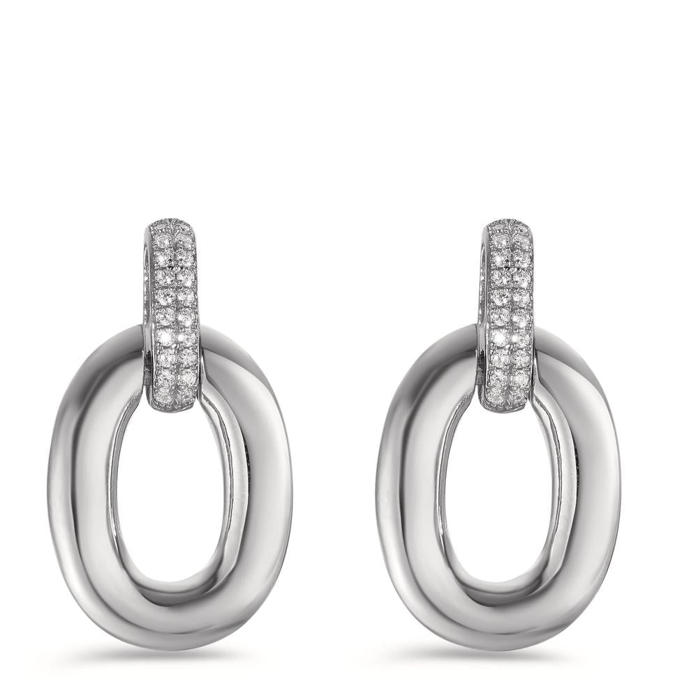 Pendant d'oreilles Argent Zircone 40 Pierres Rhodié