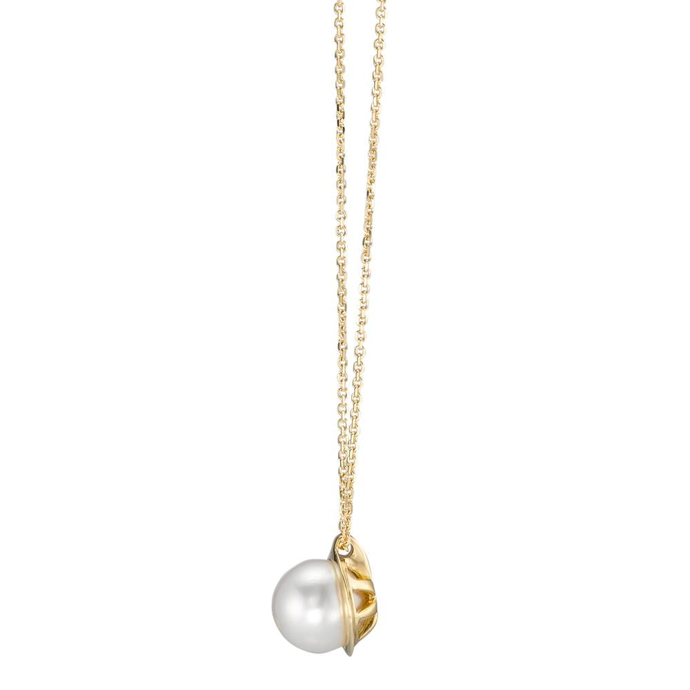 Collier Or jaune 18K perle d'eau douce 42 cm