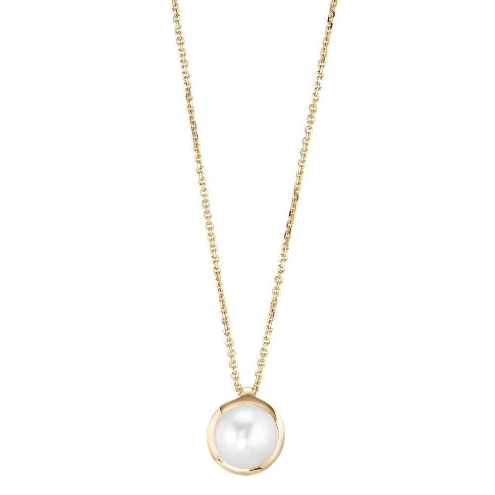 Collier Or jaune 18K perle d'eau douce 42 cm