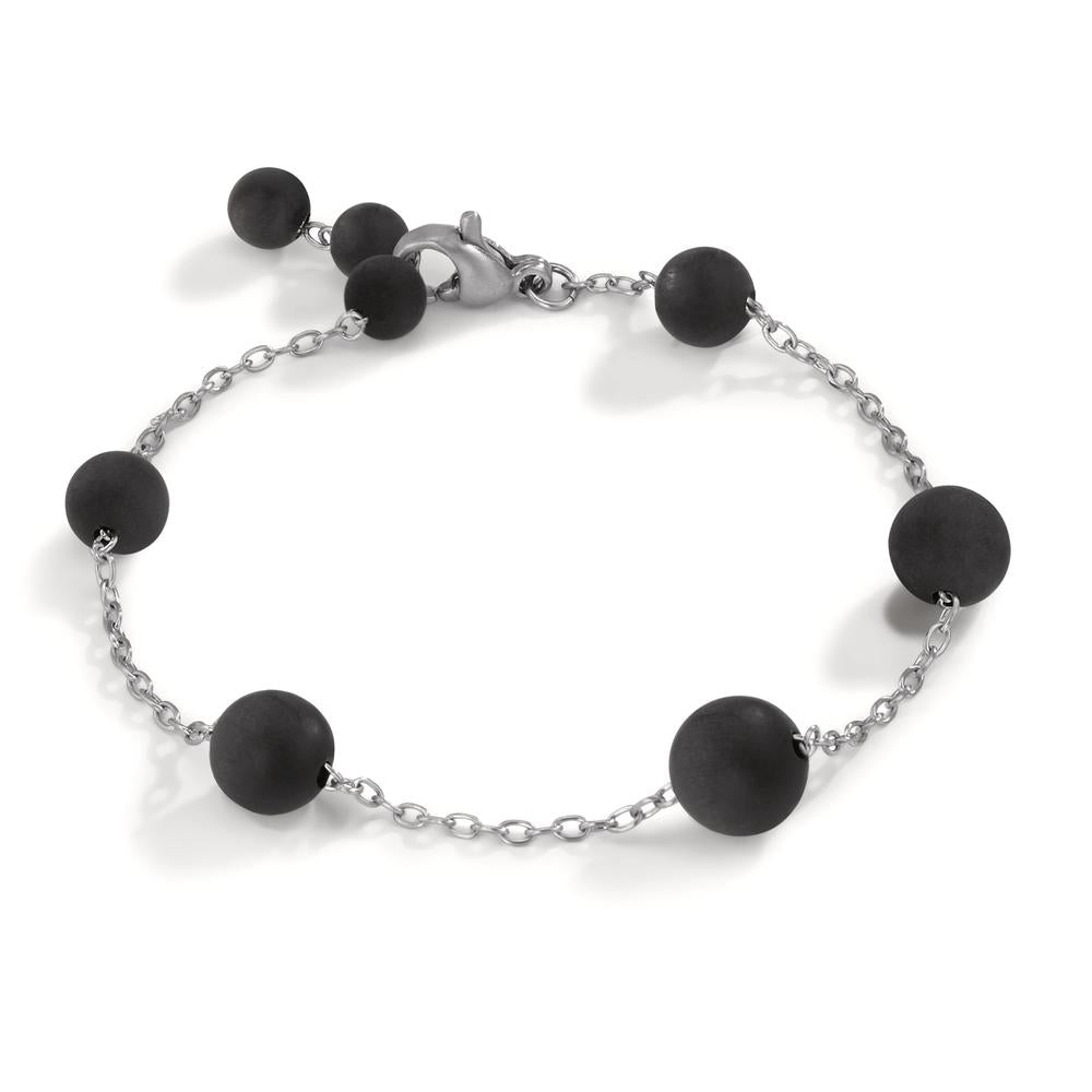 Bracelet Acier inoxydable, Carbone 17-18.5 cm Ø8 mm