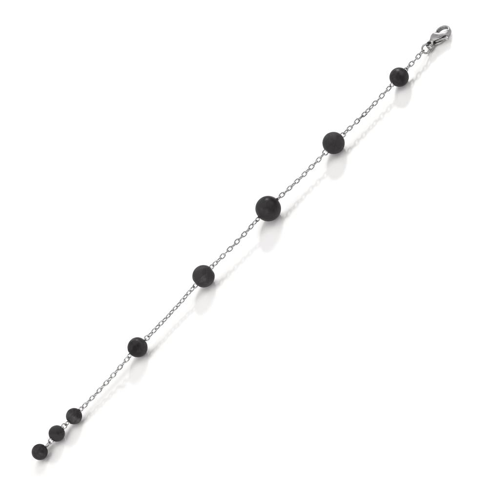 Bracelet Acier inoxydable, Carbone 17-18.5 cm Ø8 mm