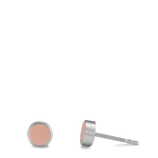 Clous d'oreilles Acier inoxydable rosé PVD Ø6 mm