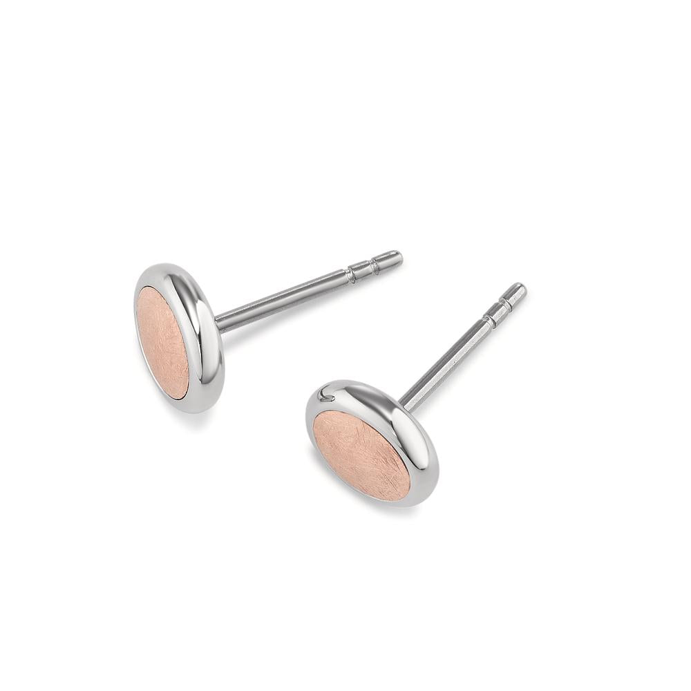 Clous d'oreilles Acier inoxydable rosé PVD Ø8 mm