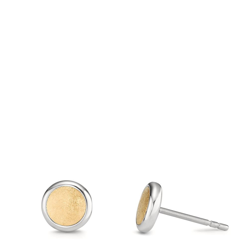 Clous d'oreilles Acier inoxydable jaune PVD Ø8 mm