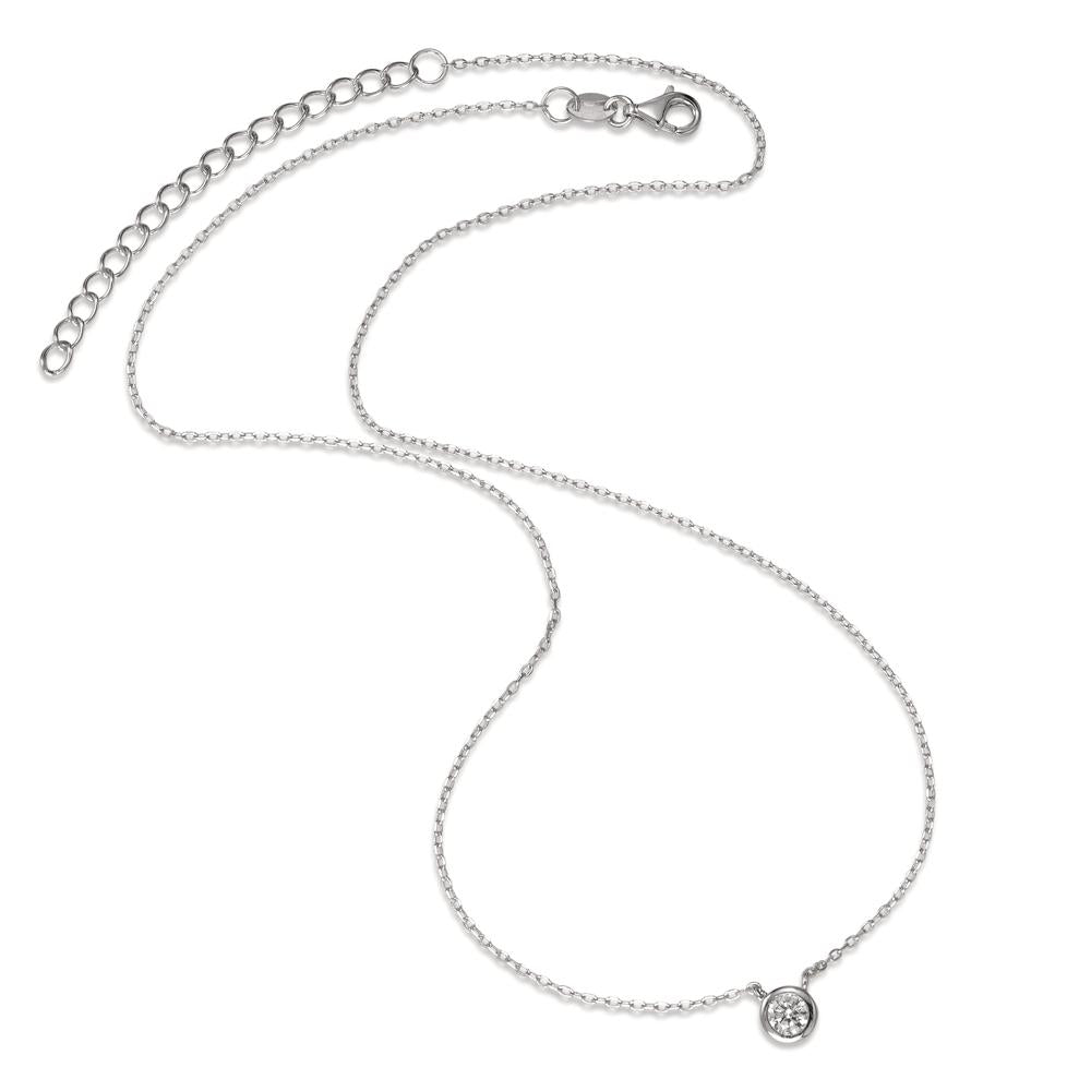 Collier Argent Zircone Rhodié 40-45 cm Ø5.5 mm