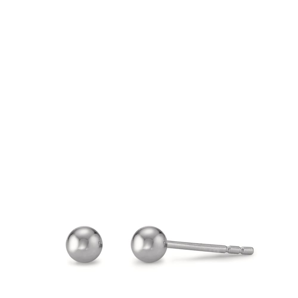 Clous d'oreilles Argent Rhodié Ø3 mm