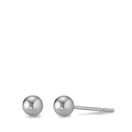 Clous d'oreilles Argent Rhodié Ø6 mm