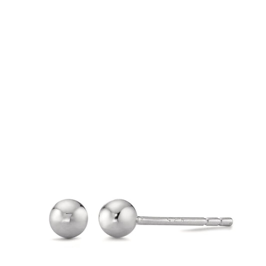 Clous d'oreilles Argent Rhodié Ø4 mm