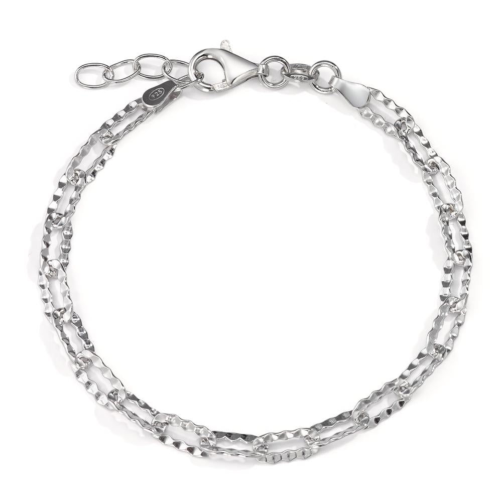 Bracelet Argent Rhodié 17.5-19.5 cm