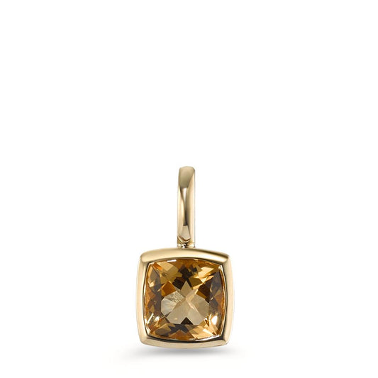 Pendentif Or jaune 9K Citrine Ø6 mm