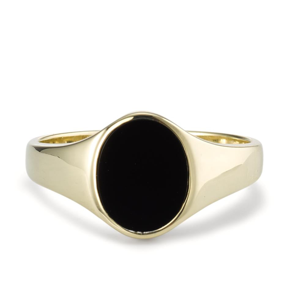 Bague Chevalière Or jaune 375/9 ct. Onyx