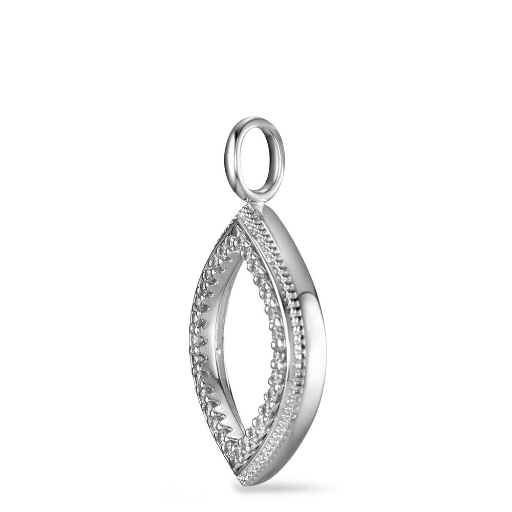 Pendentif Or blanc 18K Diamant 0.18 ct, 30 Pierres, brillant, w-si