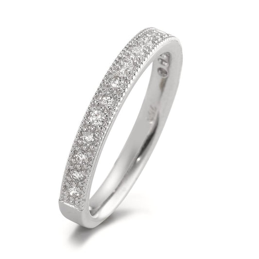 Bague d'éternité Or blanc 18K Diamant 0.20 ct, 16 Pierres, brillant, w-si