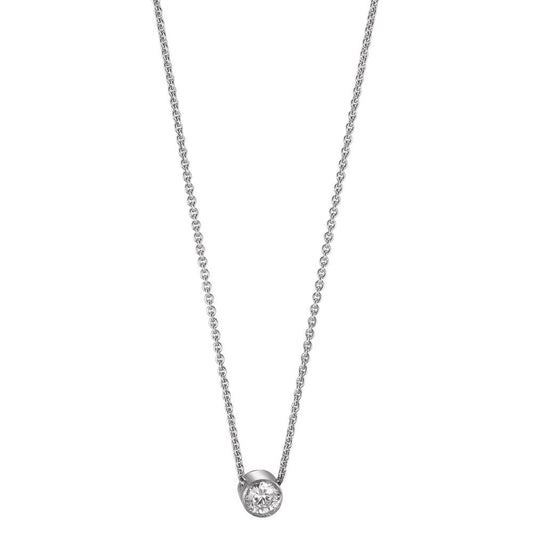 Collier Or blanc 18K Diamant 0.06 ct, w-si 40-42 cm