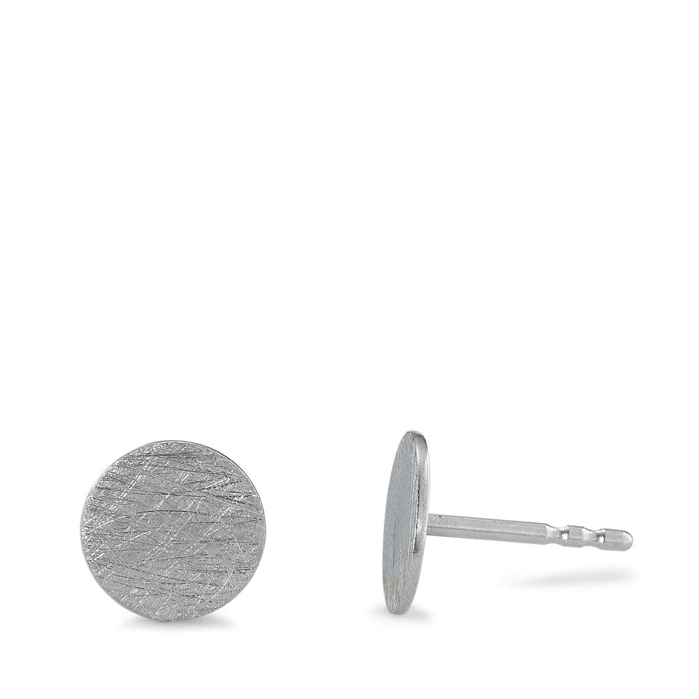 Clous d'oreilles Argent Rhodié Ø8 mm