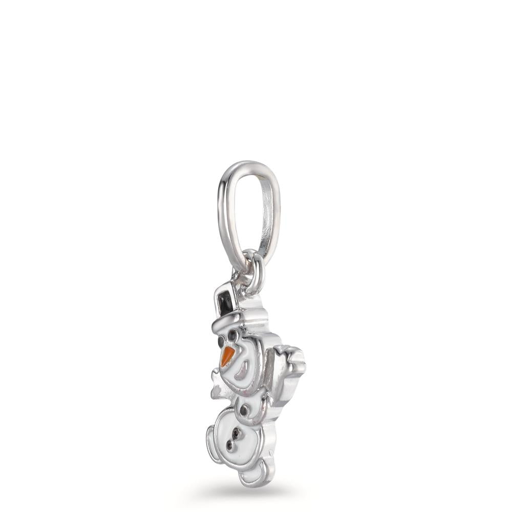 Pendentif Argent Rhodié Bonhomme de neige