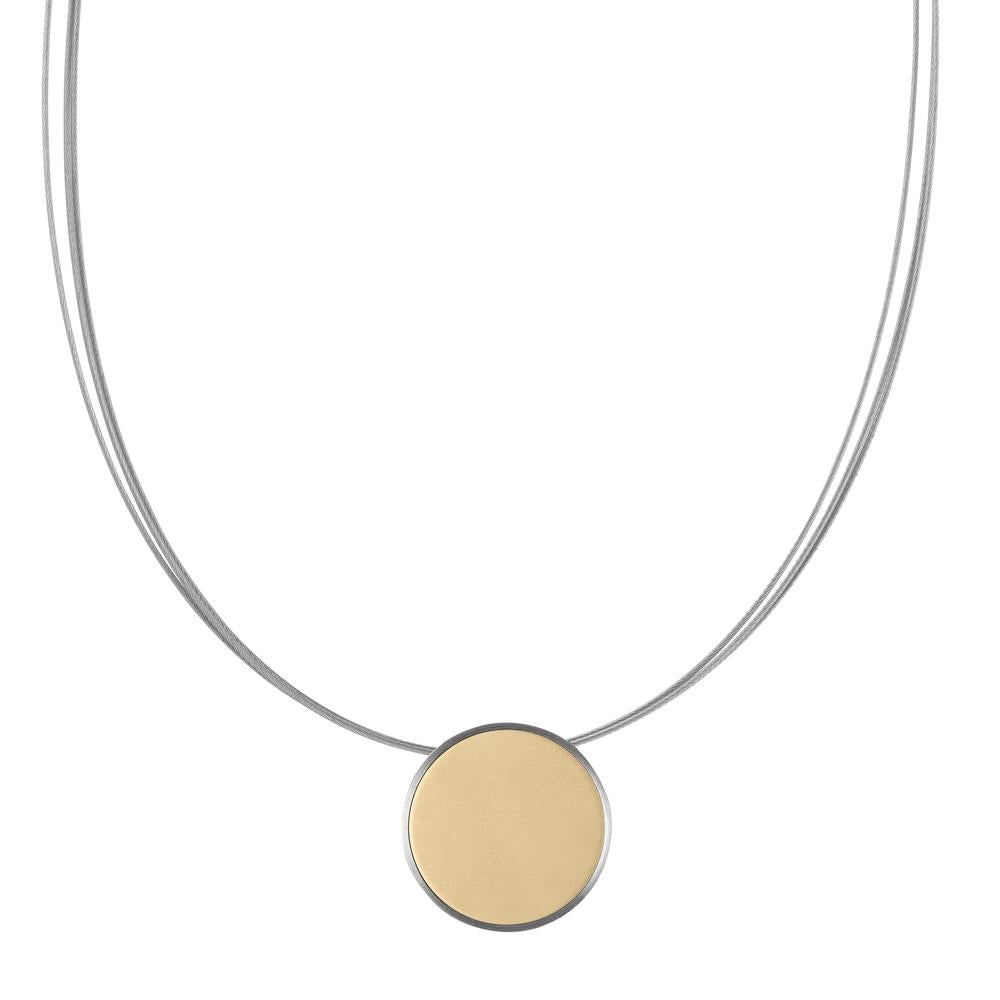 Collier Acier inoxydable jaune PVD 42 cm Ø15 mm