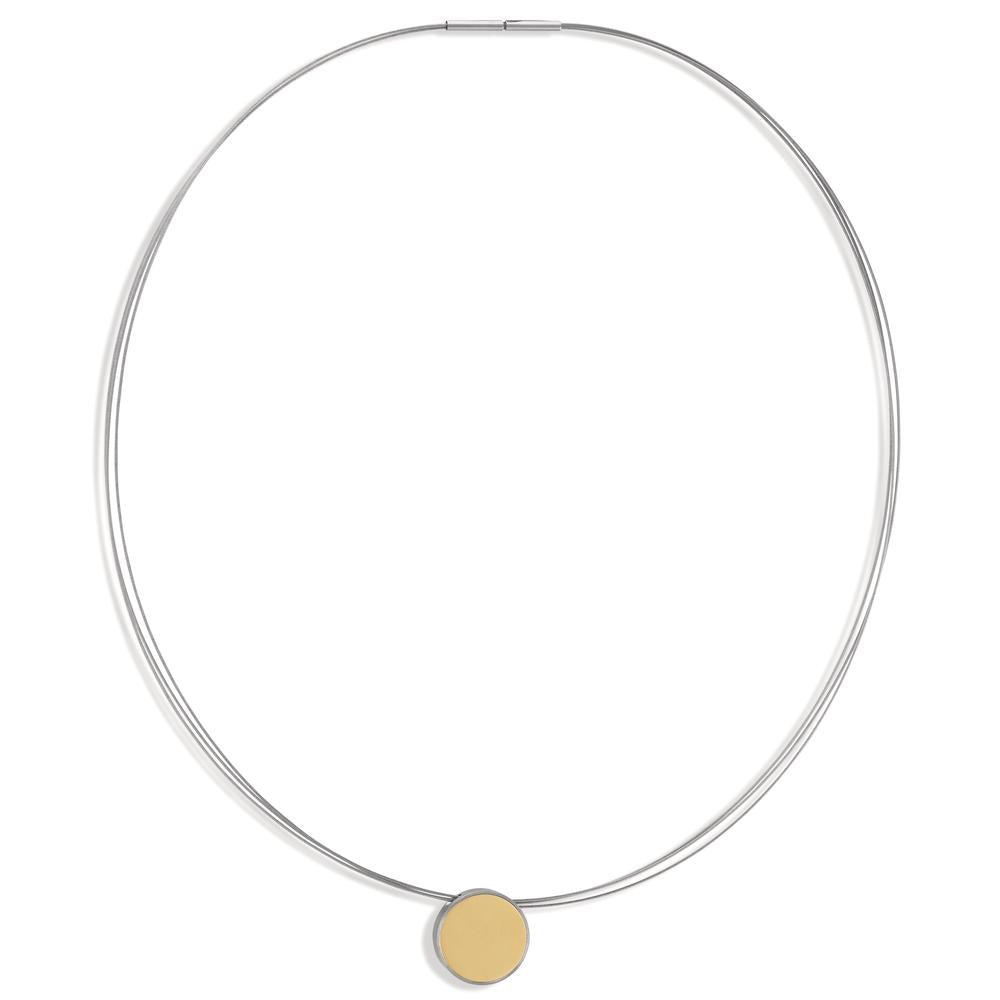 Collier Acier inoxydable jaune PVD 42 cm Ø15 mm