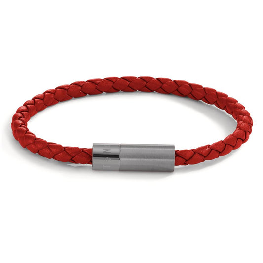 Bracelet Cuir, Acier inoxydable 19 cm