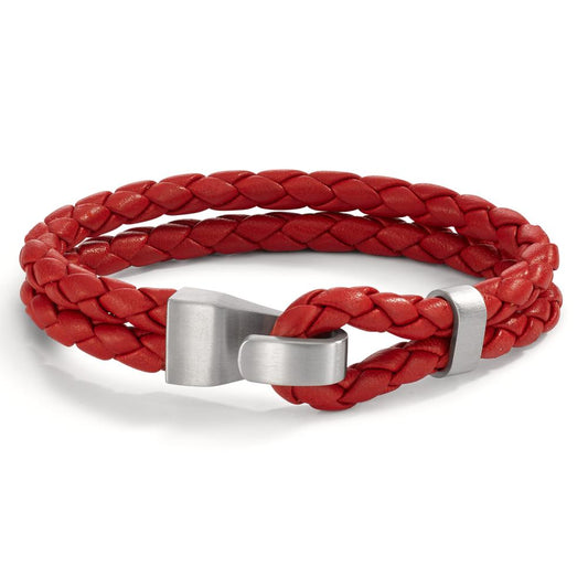 Bracelet Cuir, Acier inoxydable 19 cm