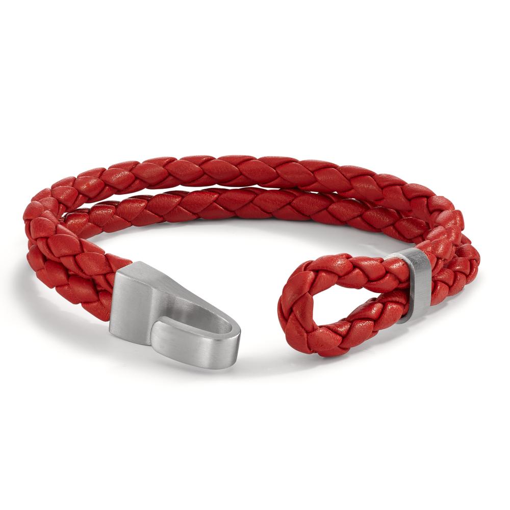 Bracelet Cuir, Acier inoxydable 19 cm